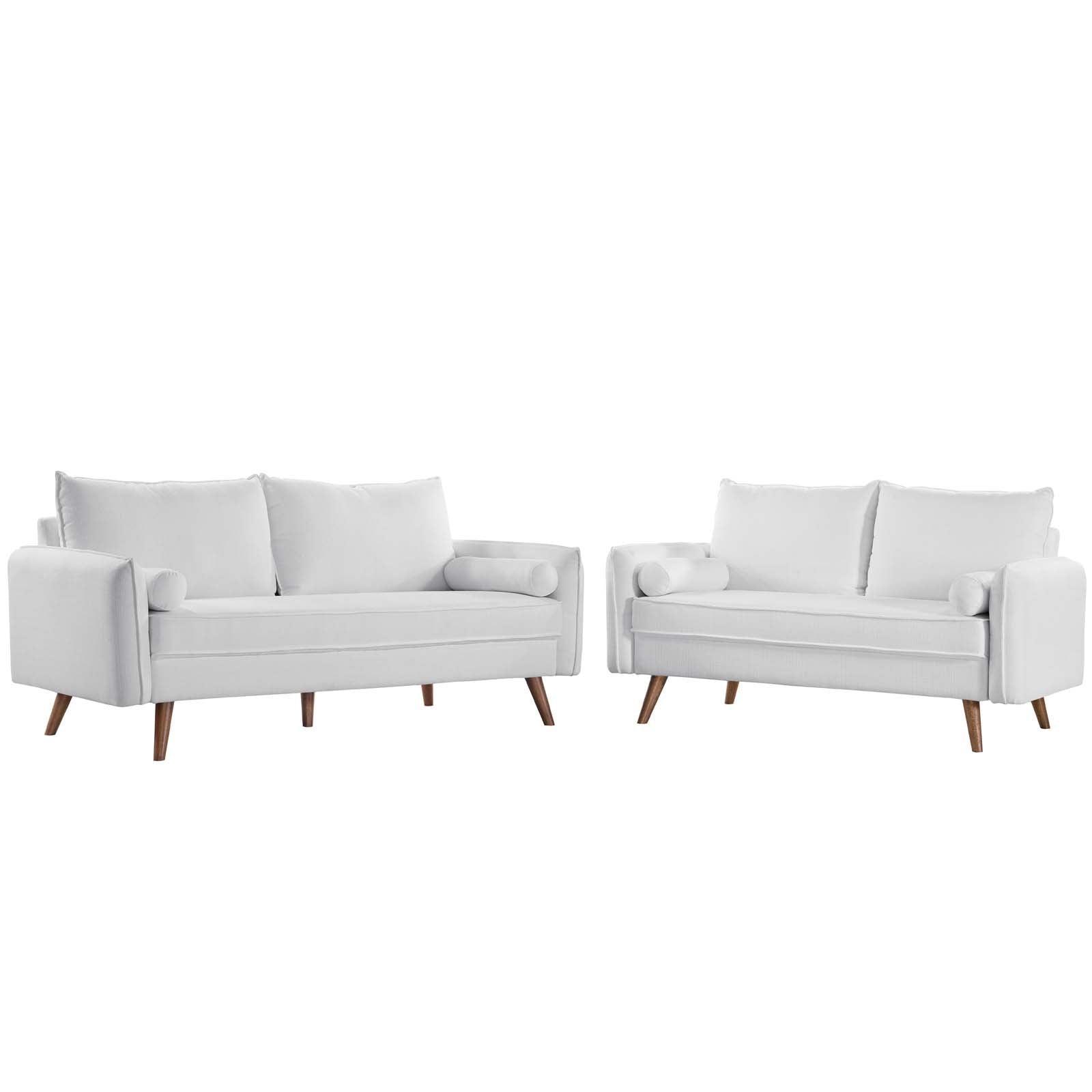 Modway Revive Upholstered Fabric Sofa and Loveseat Set FredCo