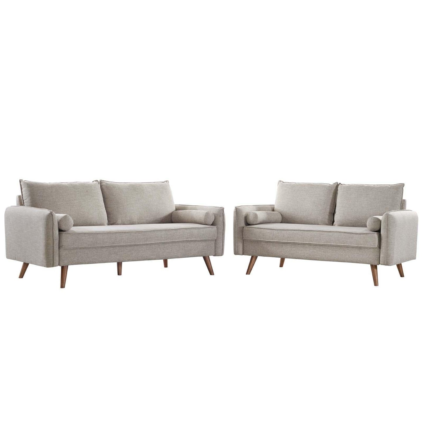 Modway Revive Upholstered Fabric Sofa and Loveseat Set FredCo