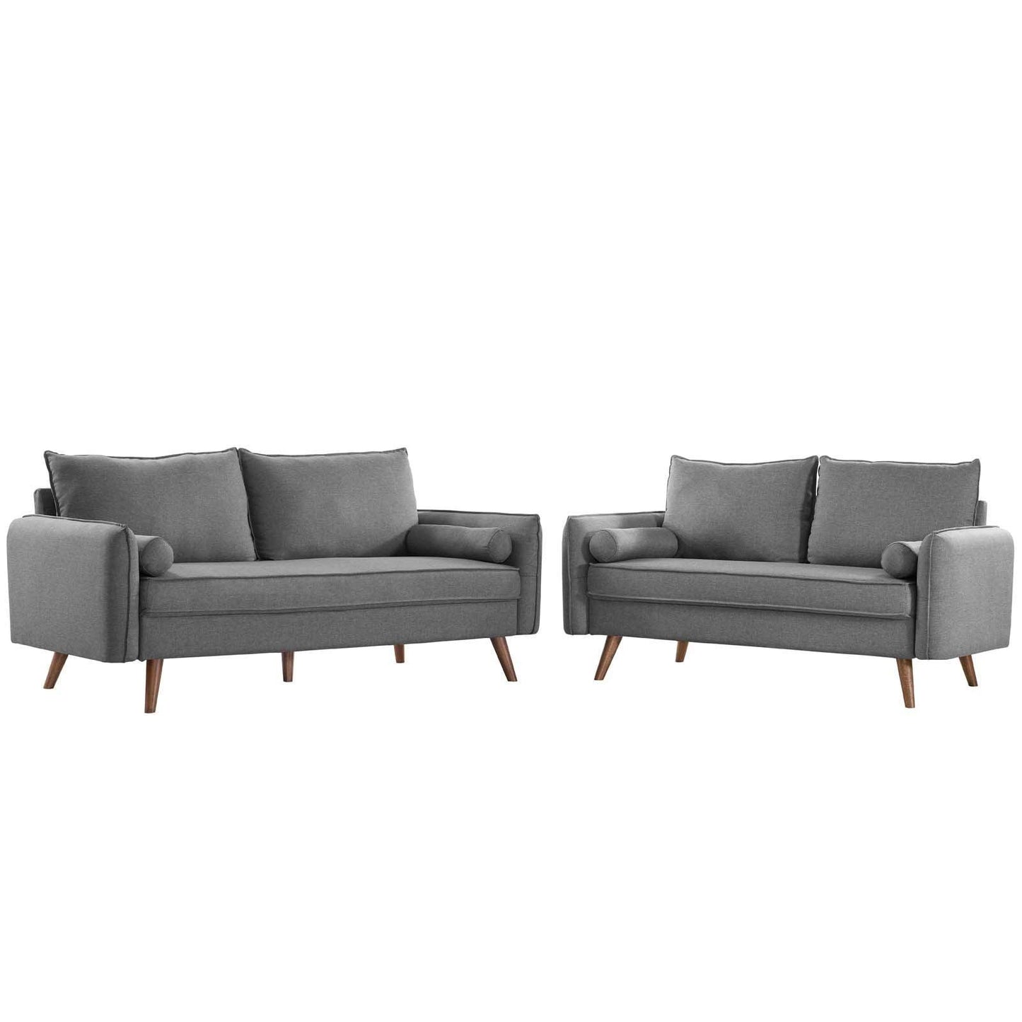Modway Revive Upholstered Fabric Sofa and Loveseat Set FredCo