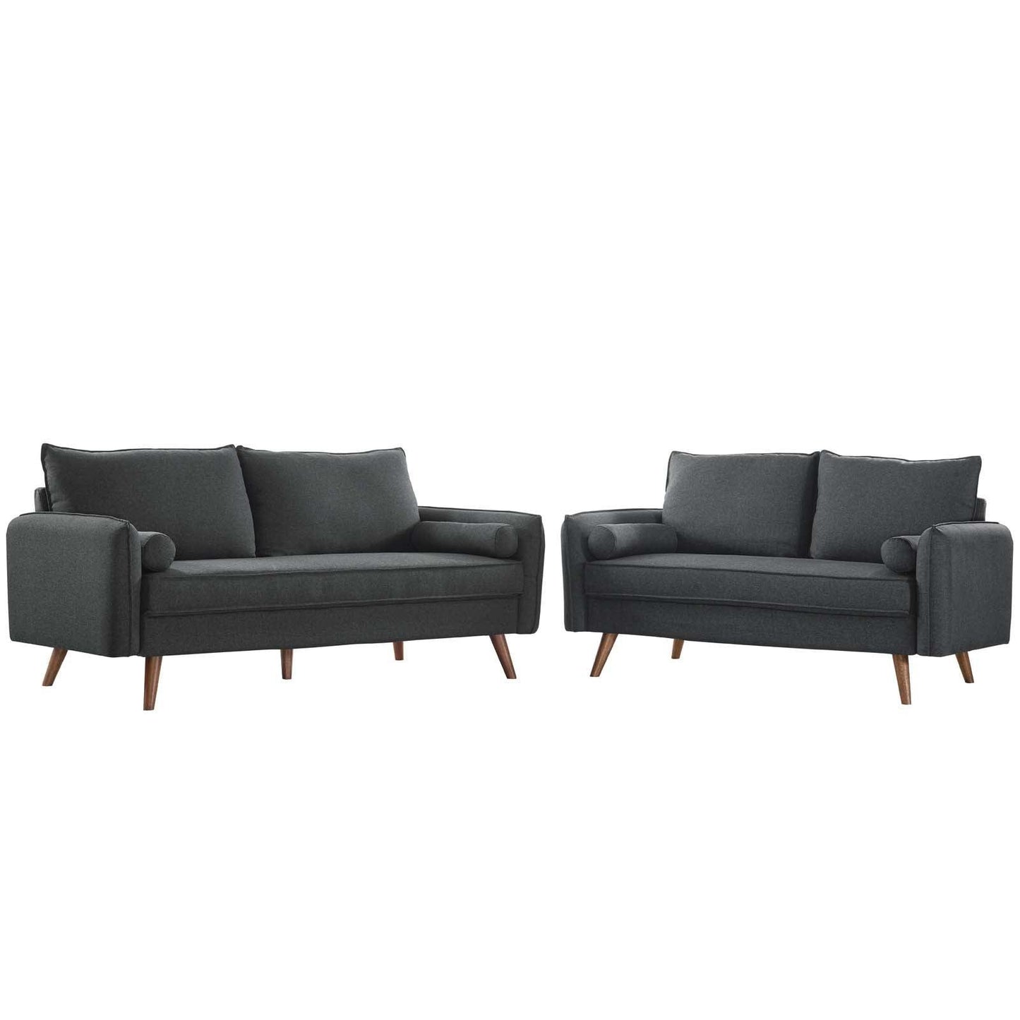 Modway Revive Upholstered Fabric Sofa and Loveseat Set FredCo