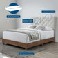 Modway Rhiannon Diamond Tufted Upholstered Fabric Queen Bed FredCo