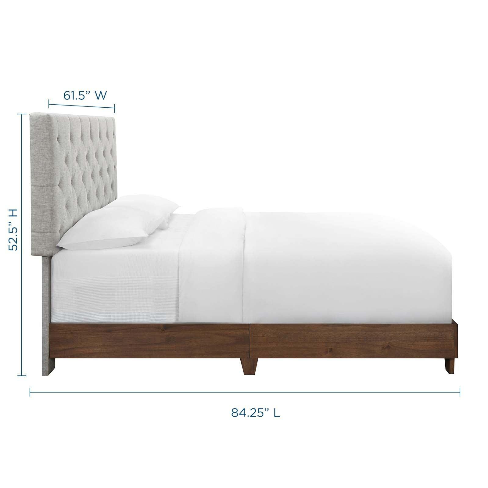 Modway Rhiannon Diamond Tufted Upholstered Fabric Queen Bed FredCo