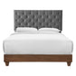 Modway Rhiannon Diamond Tufted Upholstered Fabric Queen Bed FredCo