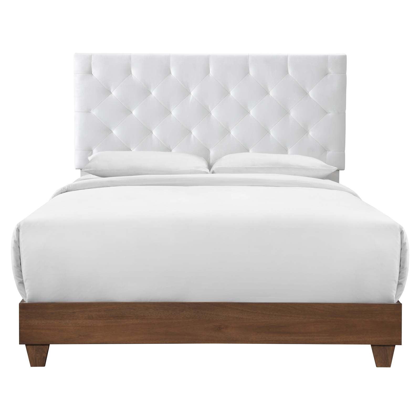 Modway Rhiannon Diamond Tufted Upholstered Performance Velvet Queen Bed FredCo