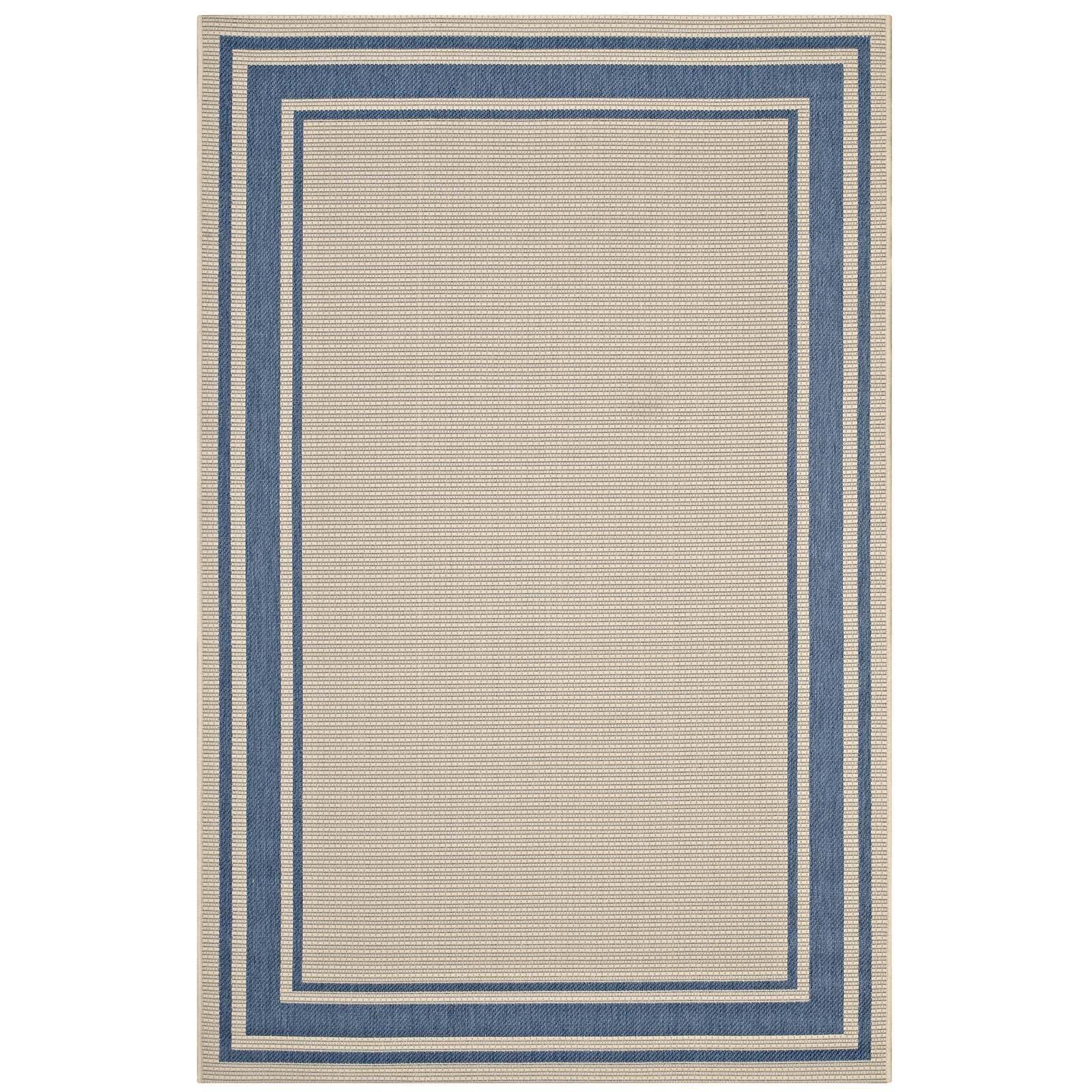 Modway Rim Solid Border Indoor and Outdoor Area Rug FredCo
