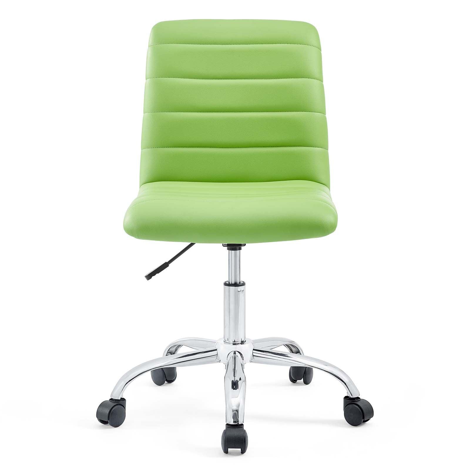 Modway Ripple Armless Mid Back Vinyl Office Chair FredCo