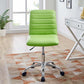 Modway Ripple Armless Mid Back Vinyl Office Chair FredCo