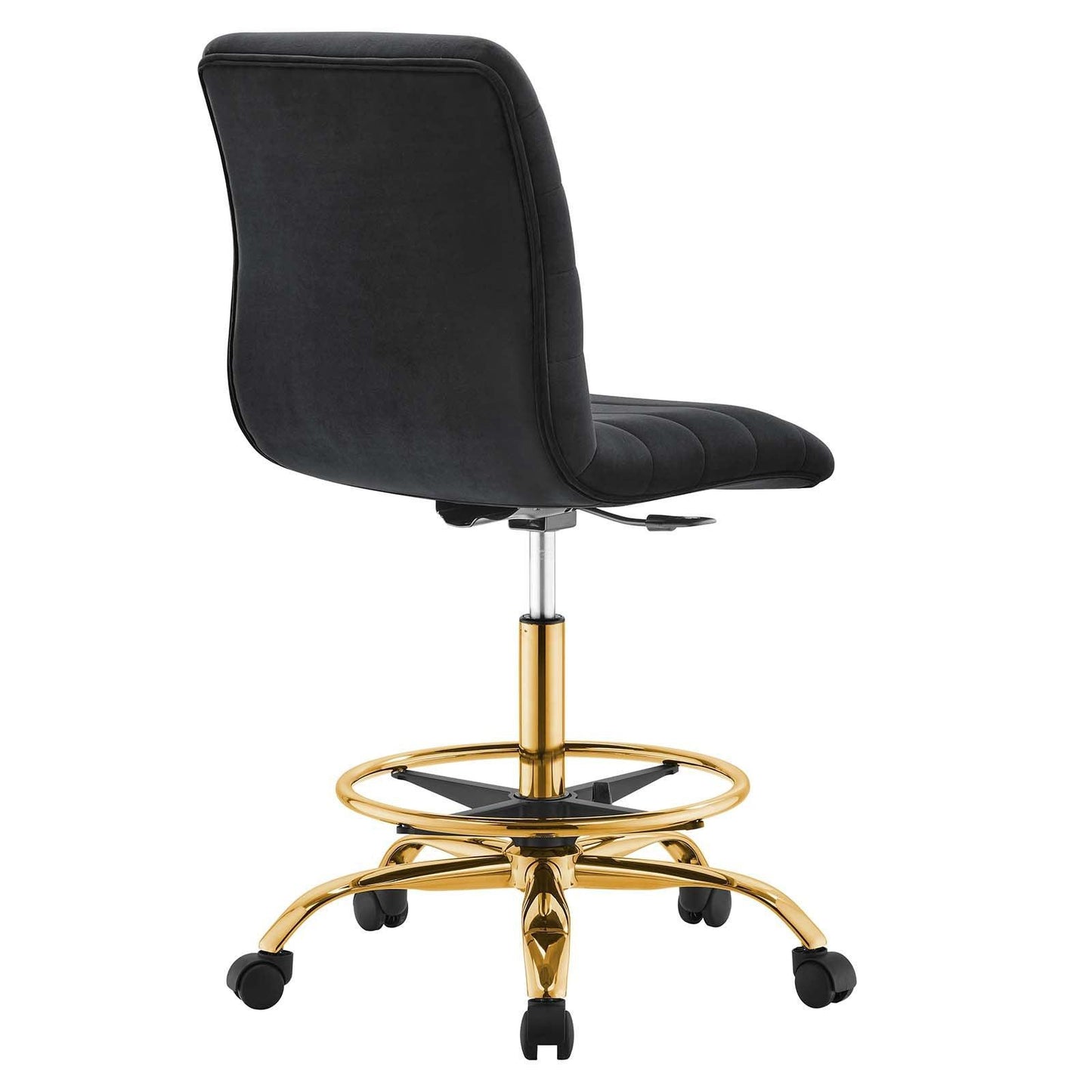 Modway Ripple Armless Performance Velvet Drafting Chair FredCo