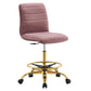 Modway Ripple Armless Performance Velvet Drafting Chair FredCo