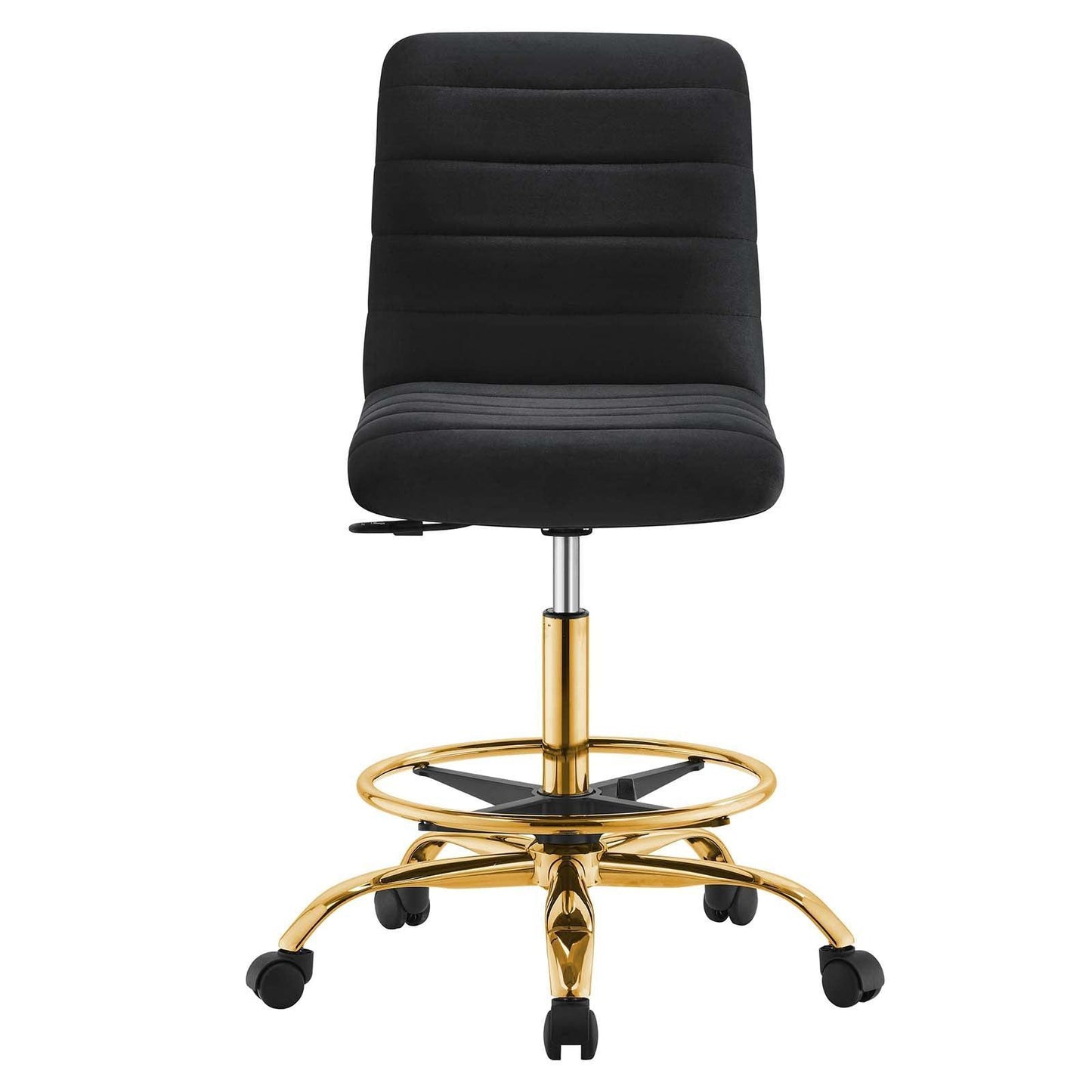 Modway Ripple Armless Performance Velvet Drafting Chair FredCo