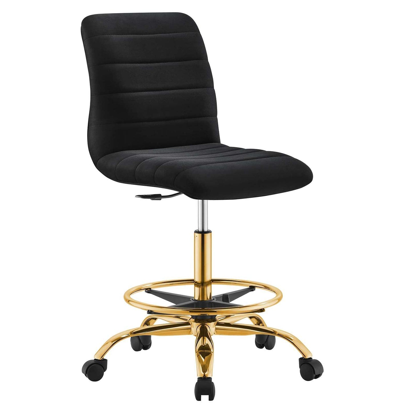 Modway Ripple Armless Performance Velvet Drafting Chair FredCo