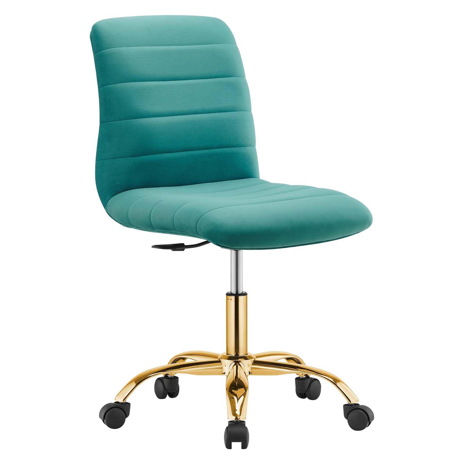 Modway Ripple Armless Performance Velvet Office Chair FredCo