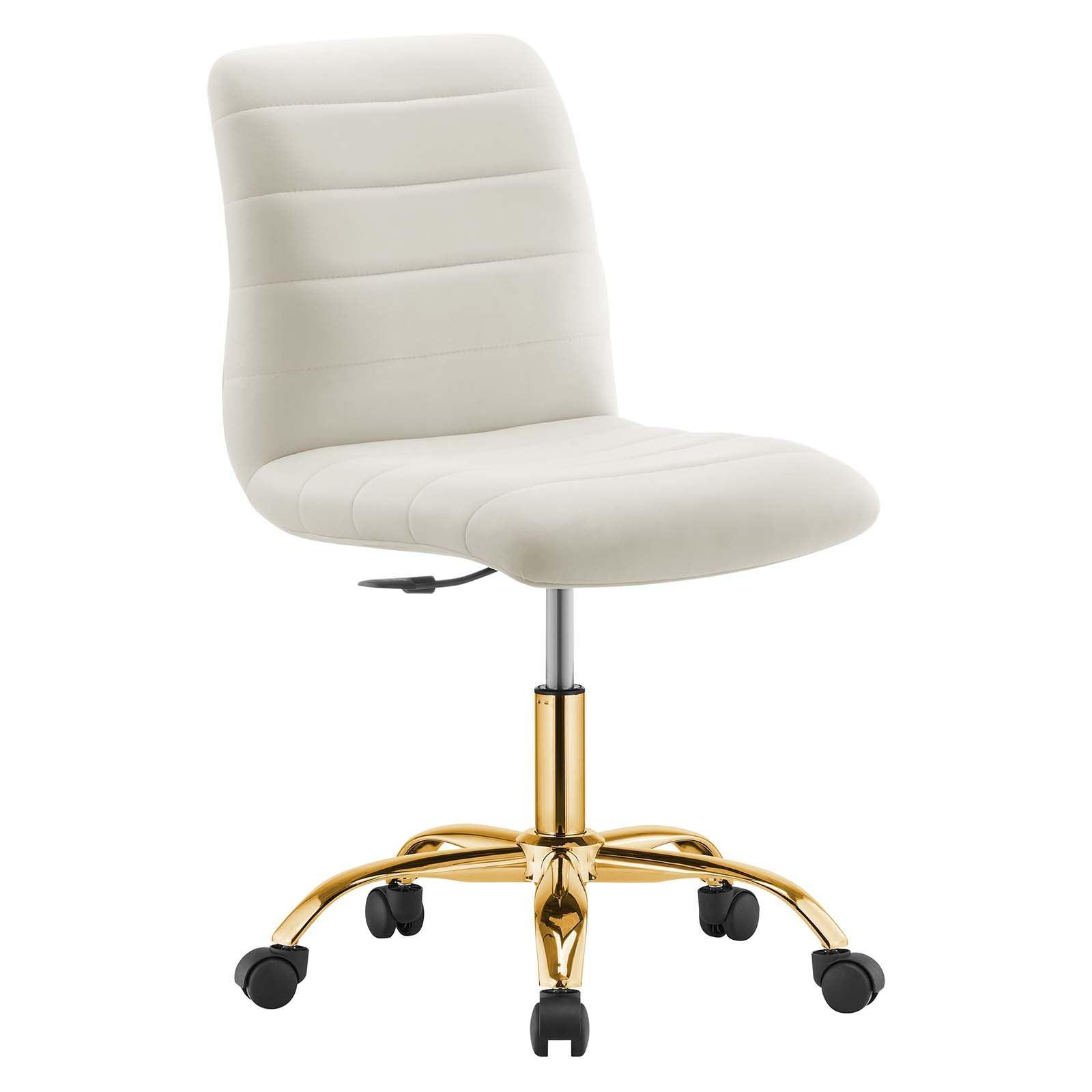 Modway Ripple Armless Performance Velvet Office Chair FredCo