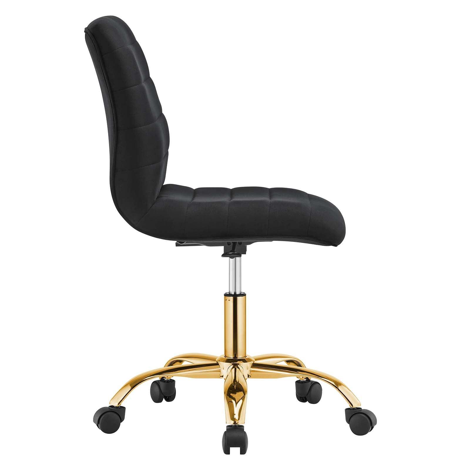 Modway Ripple Armless Performance Velvet Office Chair FredCo