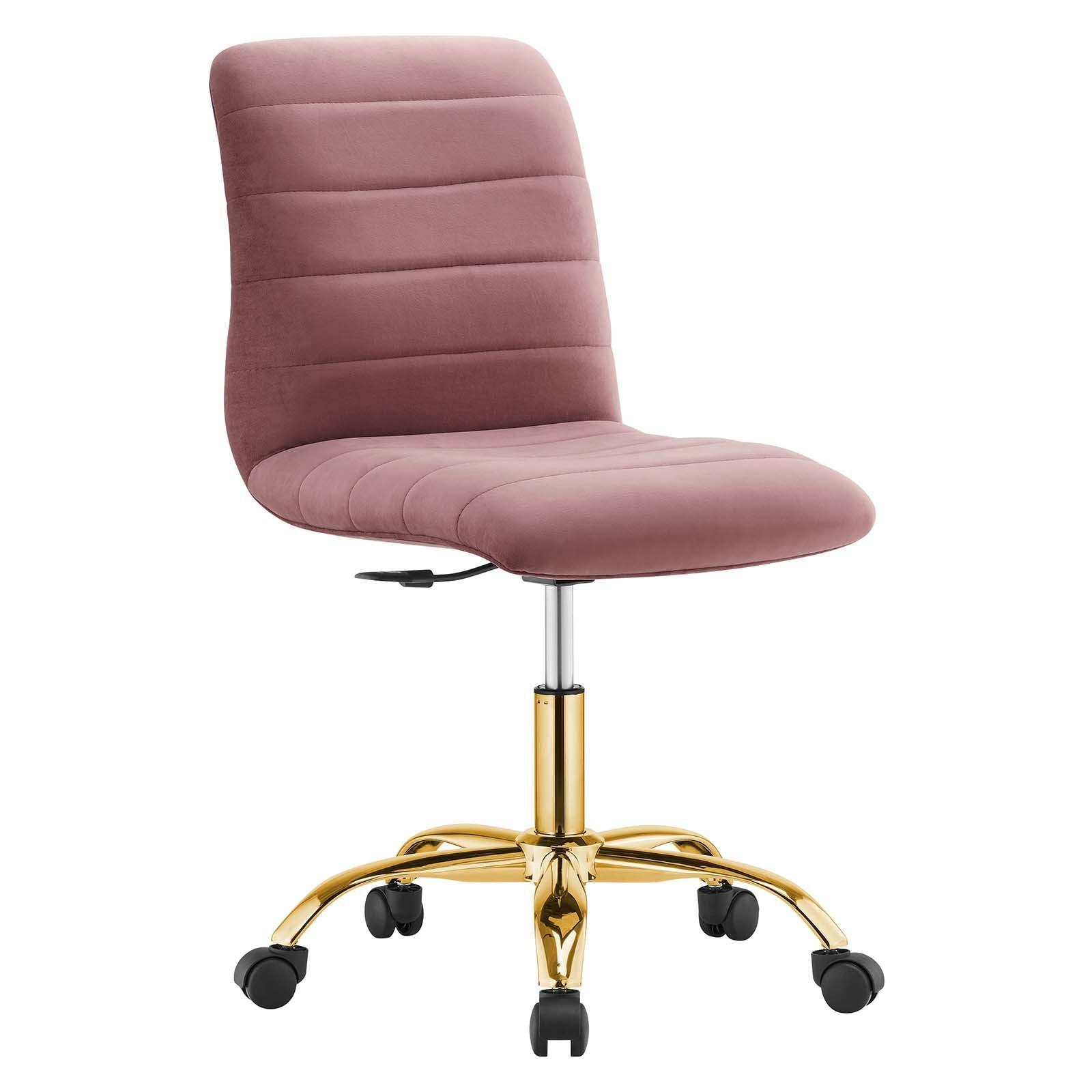 Modway Ripple Armless Performance Velvet Office Chair FredCo