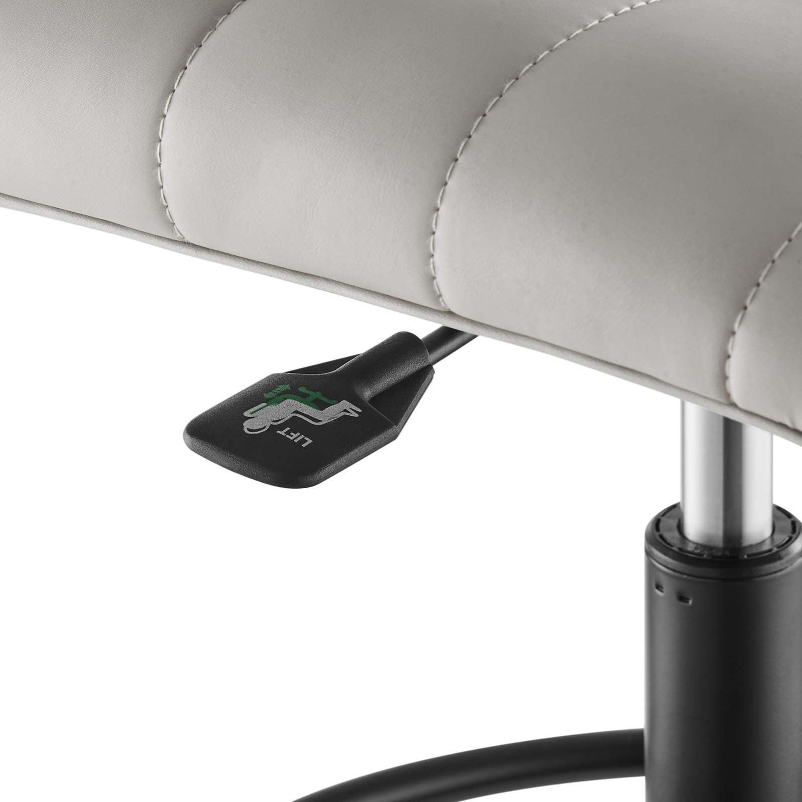 Modway Ripple Armless Vegan Leather Drafting Chair FredCo