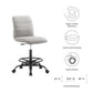 Modway Ripple Armless Vegan Leather Drafting Chair FredCo
