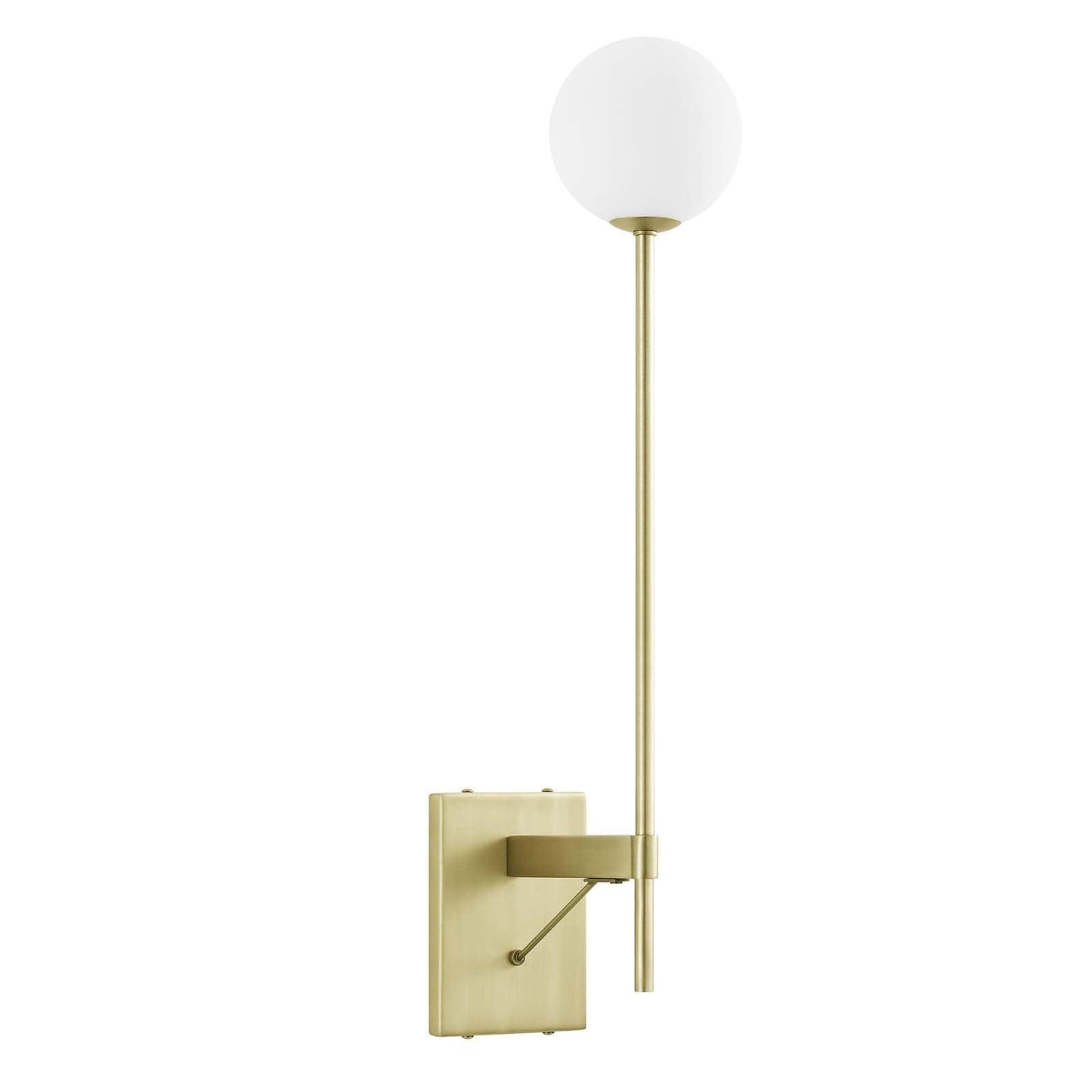 Modway Riva White Globe Wall Sconce FredCo