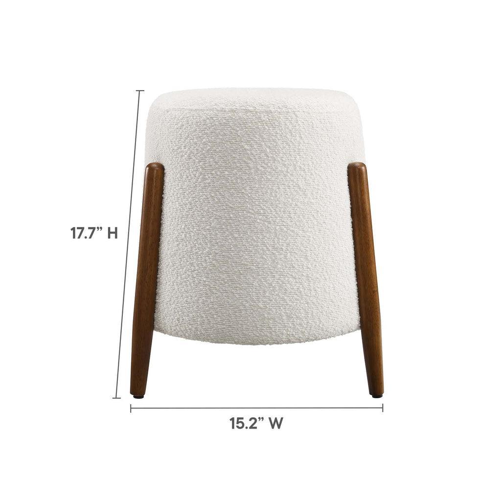 Modway Riven Upholstered Boucle Fabric Ottoman FredCo