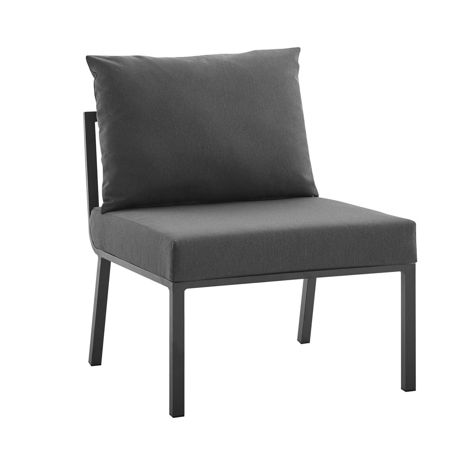 Modway Riverside 3 Piece Outdoor Patio Aluminum Sectional Sofa Set FredCo
