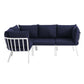 Modway Riverside 4 Piece Outdoor Patio Aluminum Sectional FredCo