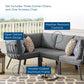 Modway Riverside 4 Piece Outdoor Patio Aluminum Sectional FredCo