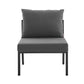 Modway Riverside 4 Piece Outdoor Patio Aluminum Sectional FredCo
