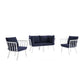 Modway Riverside 4 Piece Outdoor Patio Aluminum Set FredCo