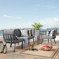 Modway Riverside 4 Piece Outdoor Patio Aluminum Set, EEI-3784 FredCo