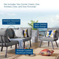 Modway Riverside 4 Piece Outdoor Patio Aluminum Set, EEI-3784 FredCo