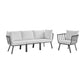 Modway Riverside 4 Piece Outdoor Patio Aluminum Set, EEI-3784 FredCo