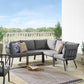 Modway Riverside 5 Piece Outdoor Patio Aluminum Sectional FredCo