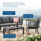 Modway Riverside 5 Piece Outdoor Patio Aluminum Set FredCo