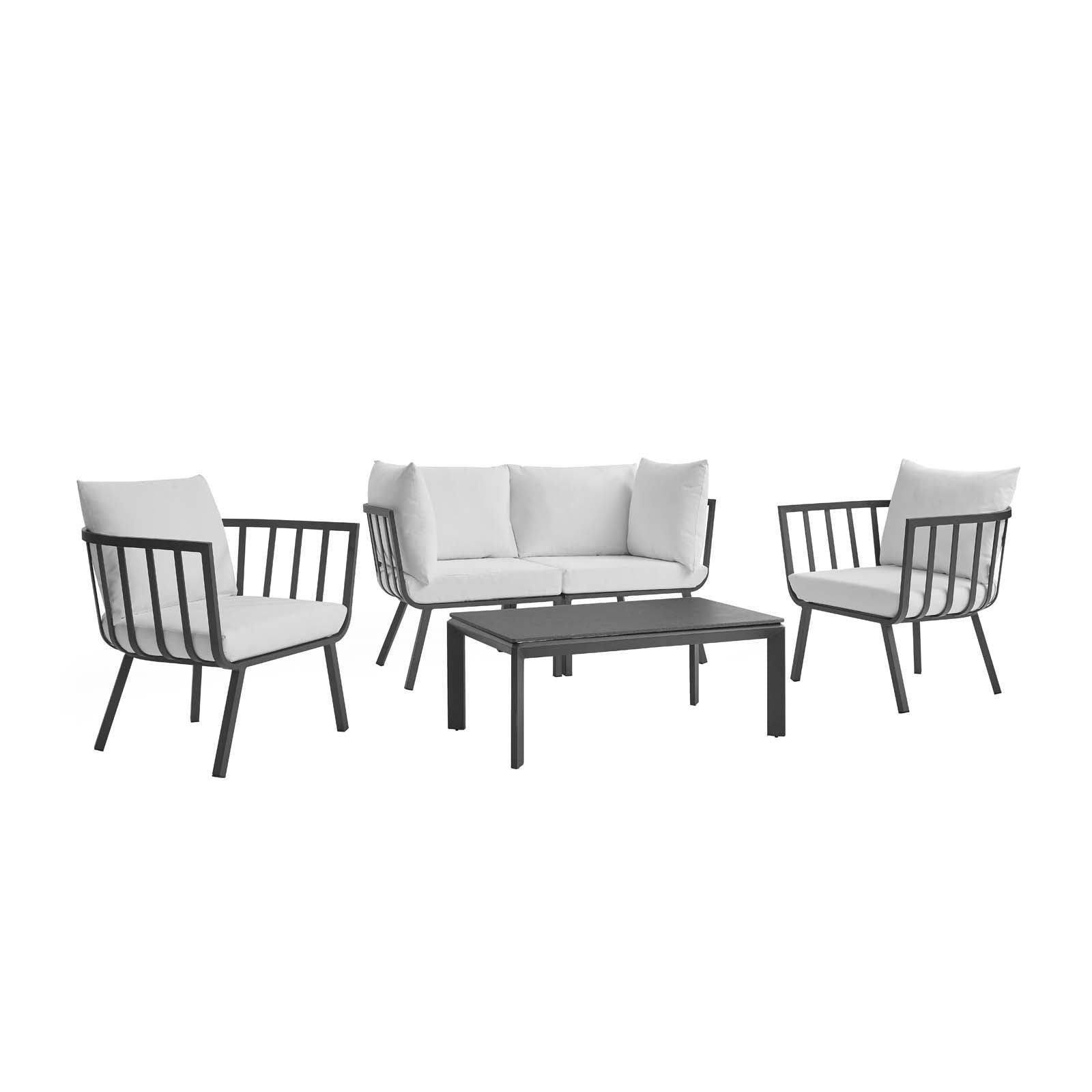 Modway Riverside 5 Piece Outdoor Patio Aluminum Set, EEI-3786 FredCo