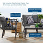Modway Riverside 5 Piece Outdoor Patio Aluminum Set, EEI-3786 FredCo