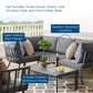 Modway Riverside 5 Piece Outdoor Patio Aluminum Set, EEI-3793 FredCo