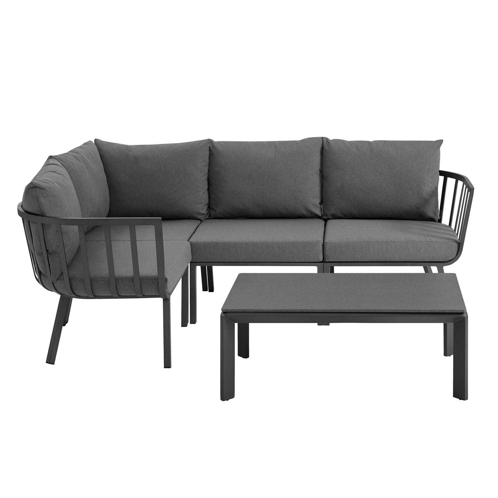 Modway Riverside 5 Piece Outdoor Patio Aluminum Set, EEI-3793 FredCo