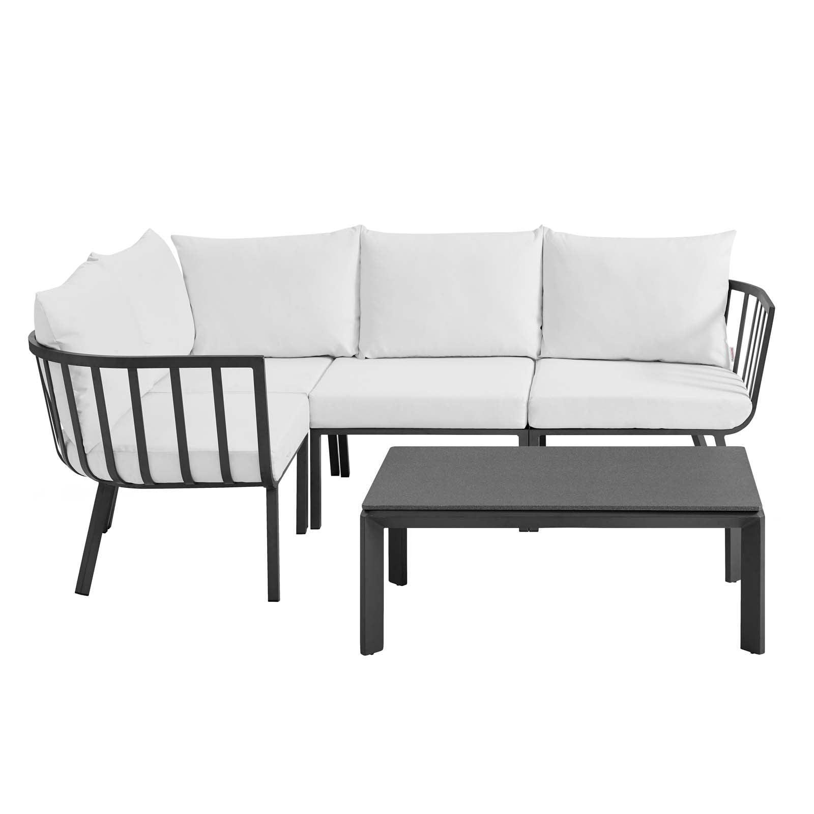 Modway Riverside 5 Piece Outdoor Patio Aluminum Set, EEI-3793 FredCo
