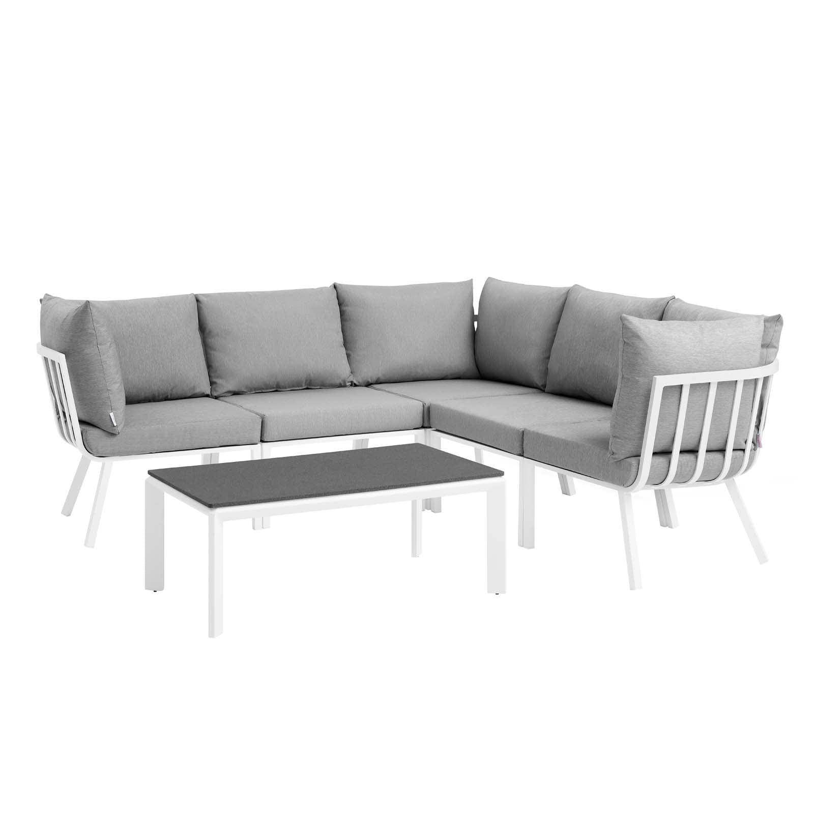 Modway Riverside 6 Piece Outdoor Patio Aluminum Set FredCo