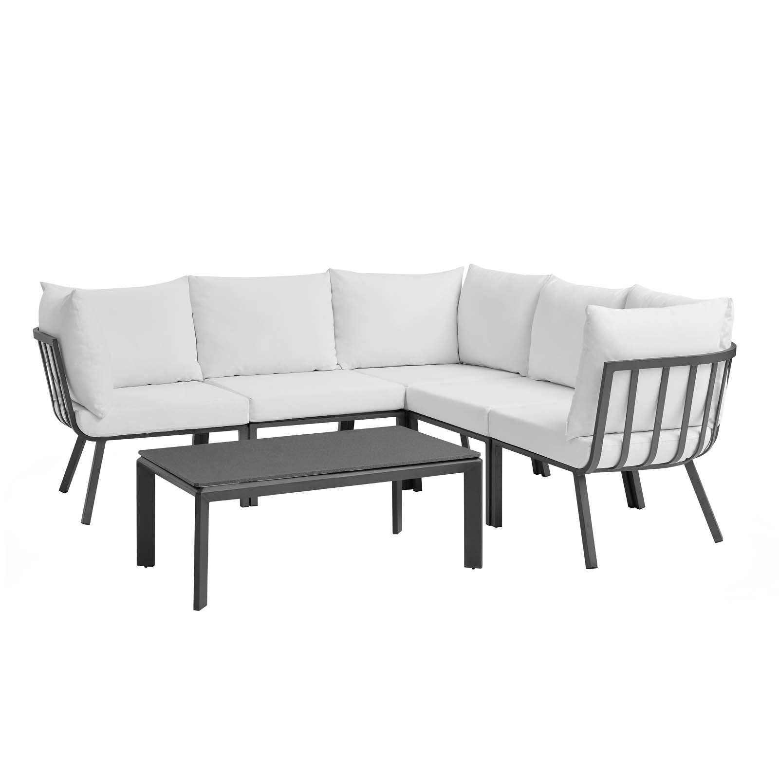Modway Riverside 6 Piece Outdoor Patio Aluminum Set FredCo