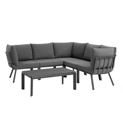 Modway Riverside 6 Piece Outdoor Patio Aluminum Set FredCo