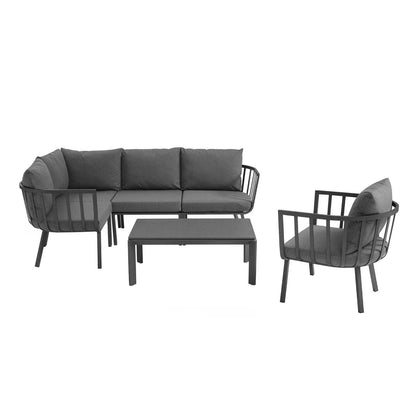 Modway Riverside 6 Piece Outdoor Patio Aluminum Set, EEI-3795 FredCo