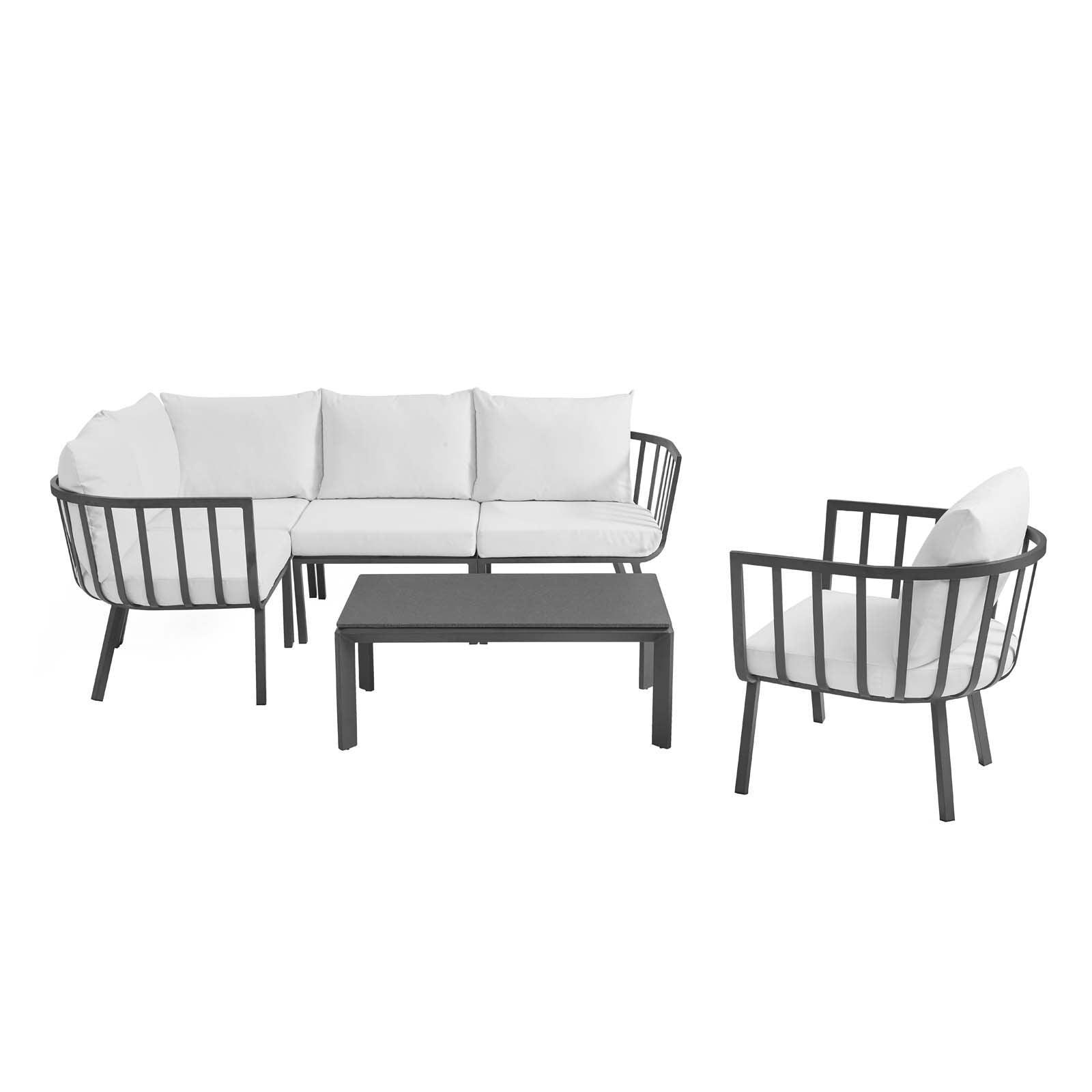 Modway Riverside 6 Piece Outdoor Patio Aluminum Set, EEI-3795 FredCo