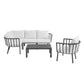 Modway Riverside 6 Piece Outdoor Patio Aluminum Set, EEI-3795 FredCo