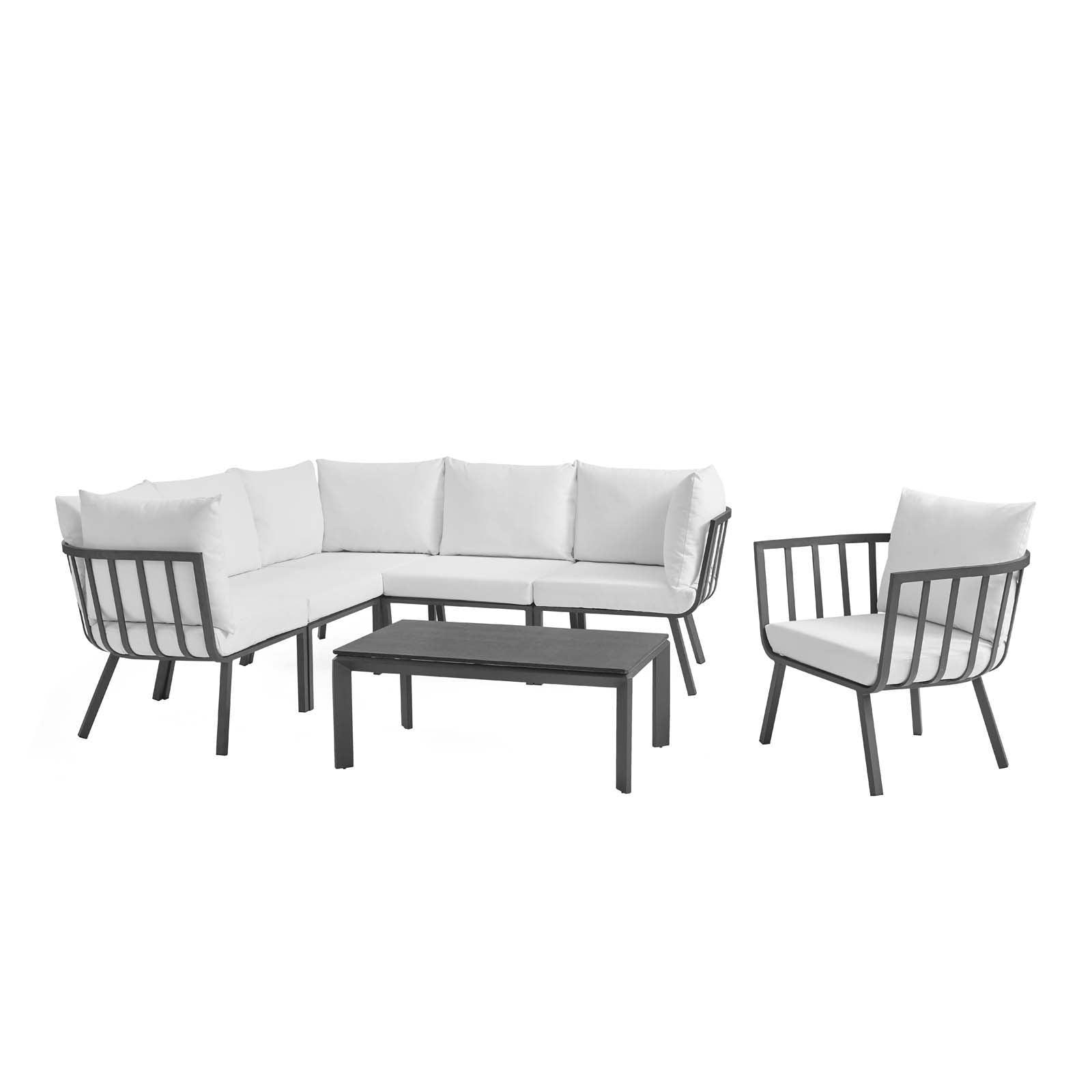 Modway Riverside 7 Piece Outdoor Patio Aluminum Set FredCo