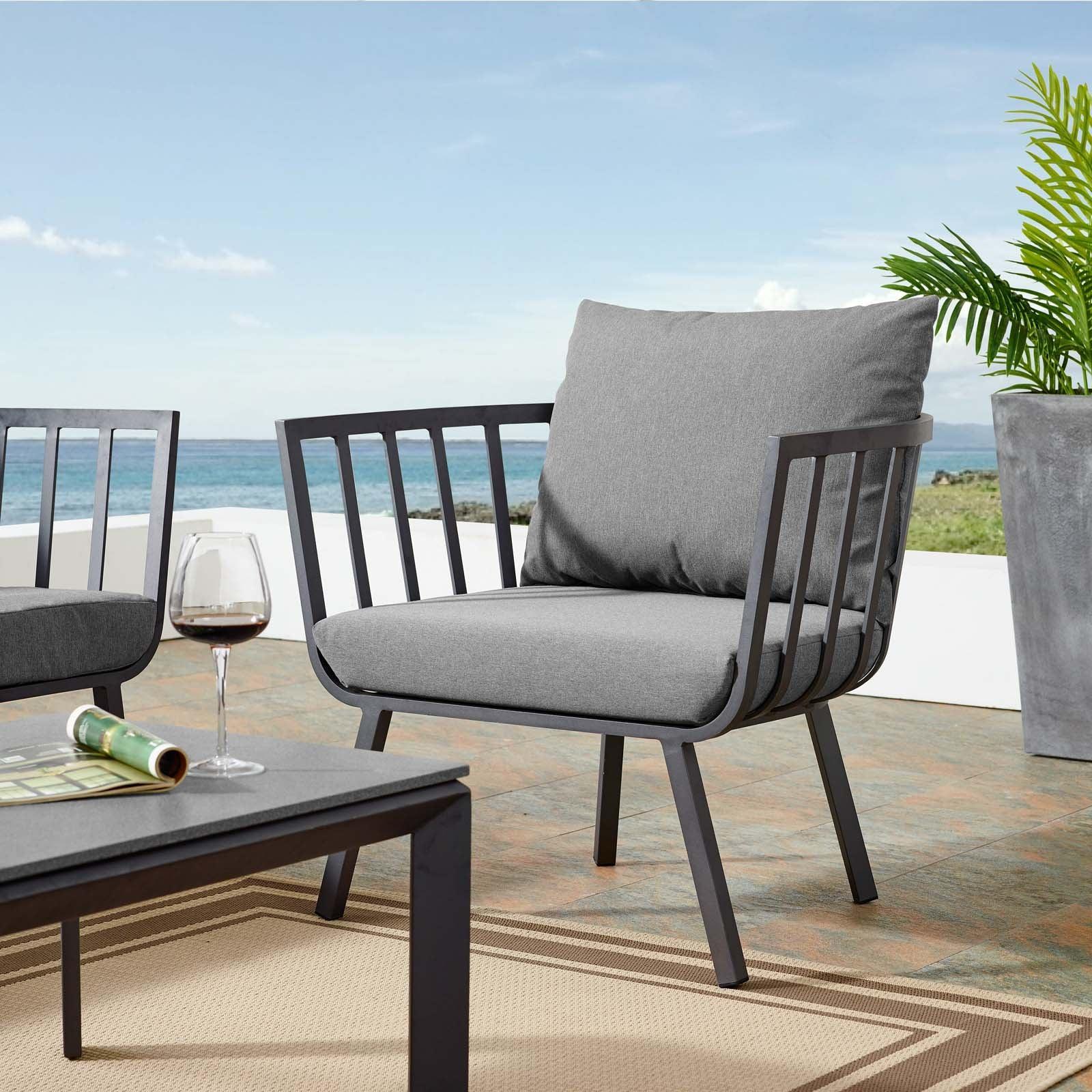 Modway Riverside Outdoor Patio Aluminum Armchair FredCo