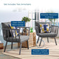 Modway Riverside Outdoor Patio Aluminum Armchair Set of 2 FredCo