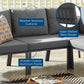 Modway Riverside Outdoor Patio Aluminum Armless Chair FredCo