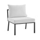 Modway Riverside Outdoor Patio Aluminum Armless Chair FredCo