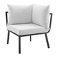 Modway Riverside Outdoor Patio Aluminum Corner Chair FredCo